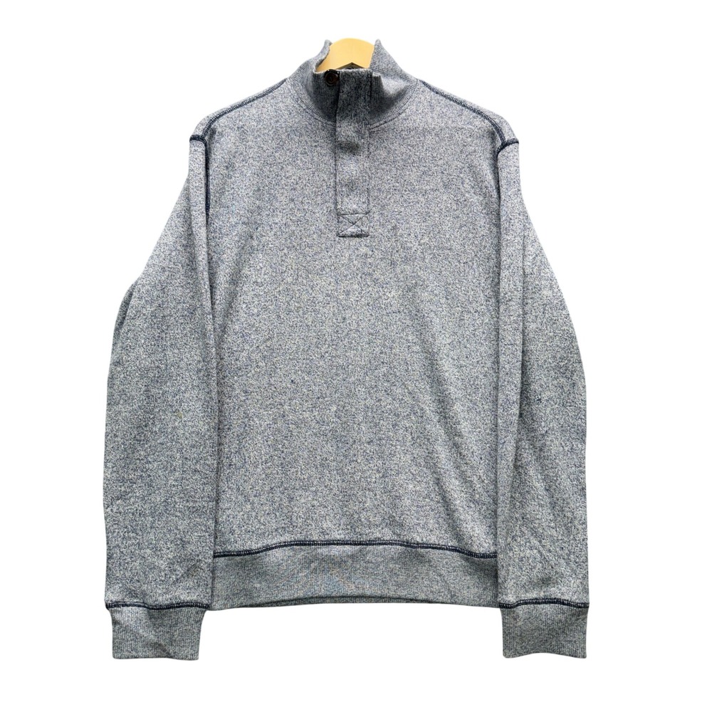 Surfside Supply Pullover Sweater Mens Medium Blue Long Sleeve Quarter Zip Casual